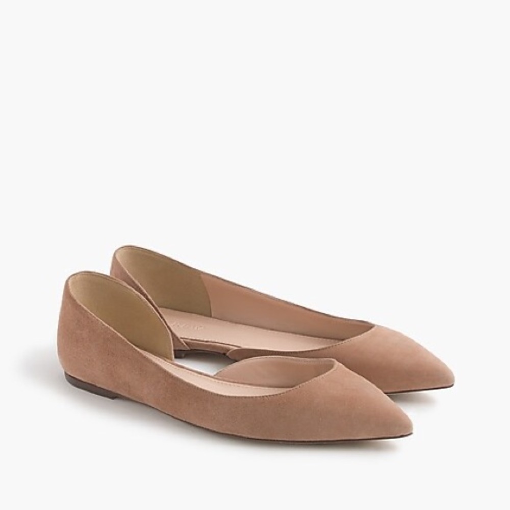 J.crew Audrey Tan Suede Flat